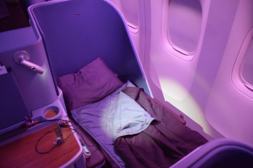 Thai Airways 777 Business Class Bed