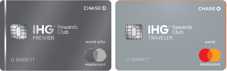 Chase's new IHG credit cards: the Premier and Traveler cards. 