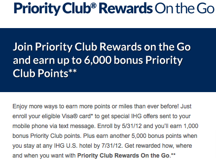 An Easy 9,000 Priority Club Rewards Points