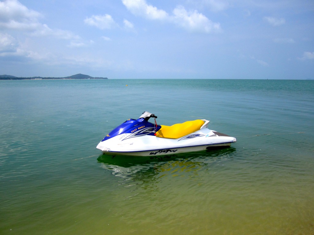 a jet ski in the water