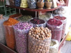 a variety of spices and herbs in bags