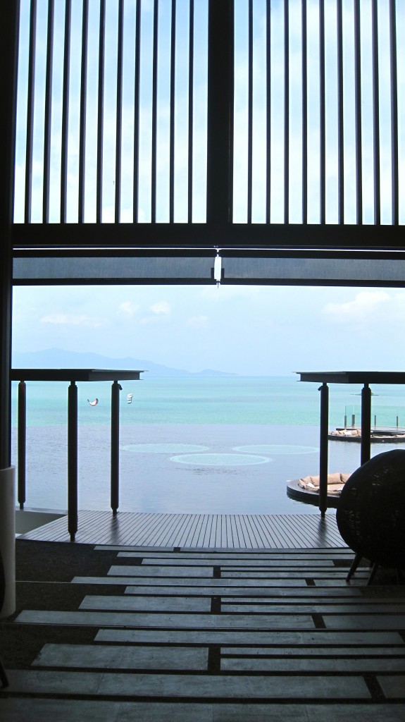 a view of the ocean from a room