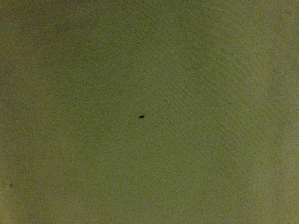 a black spot on a white surface