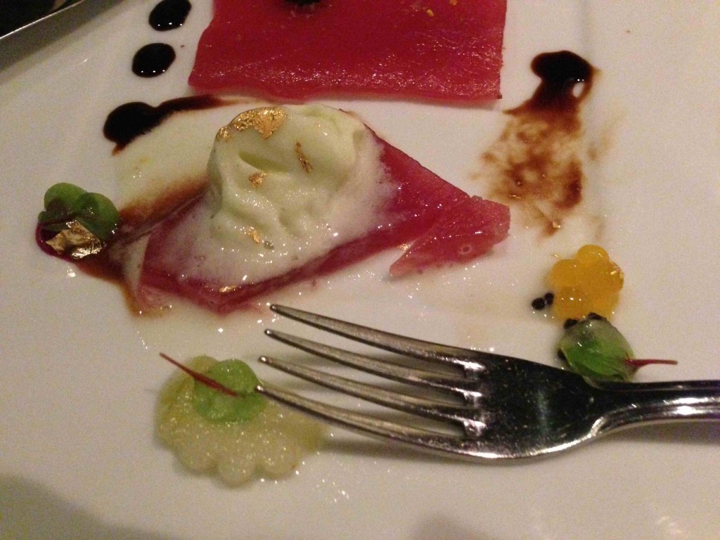 a plate with food on it