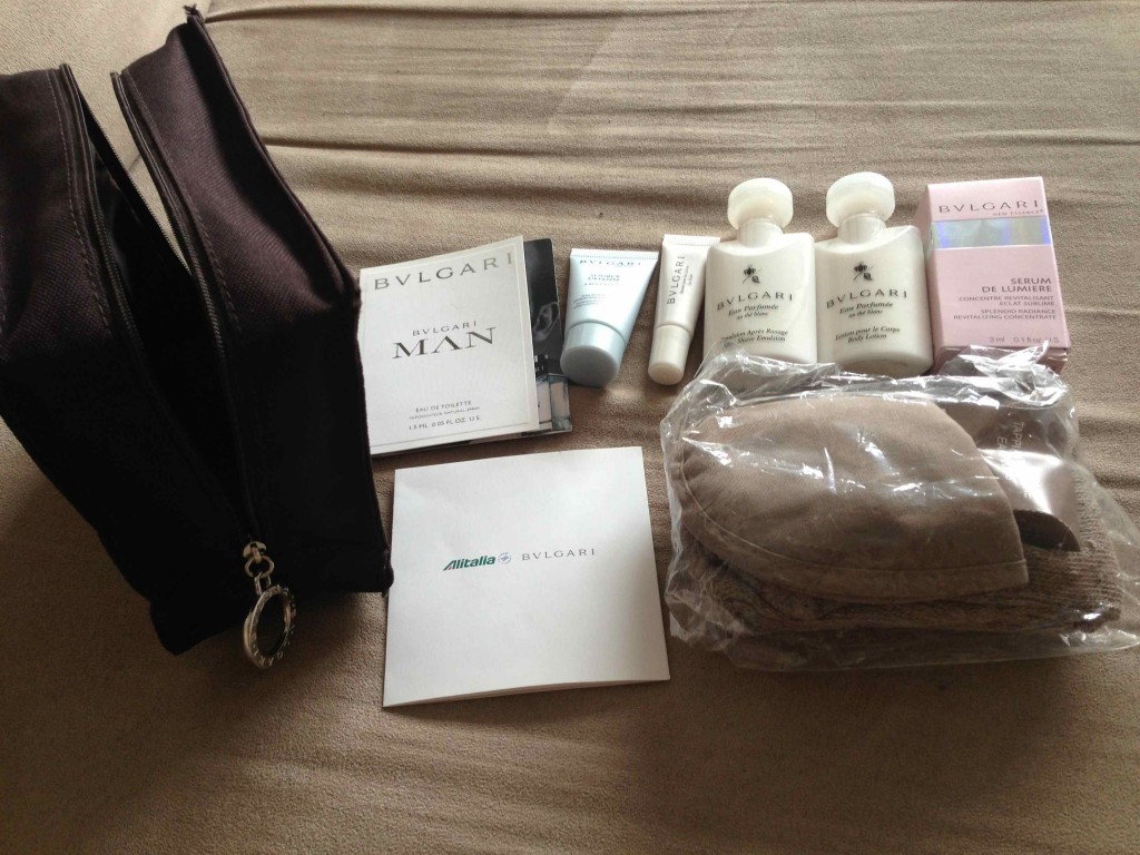 a bag with a bag and a toiletries