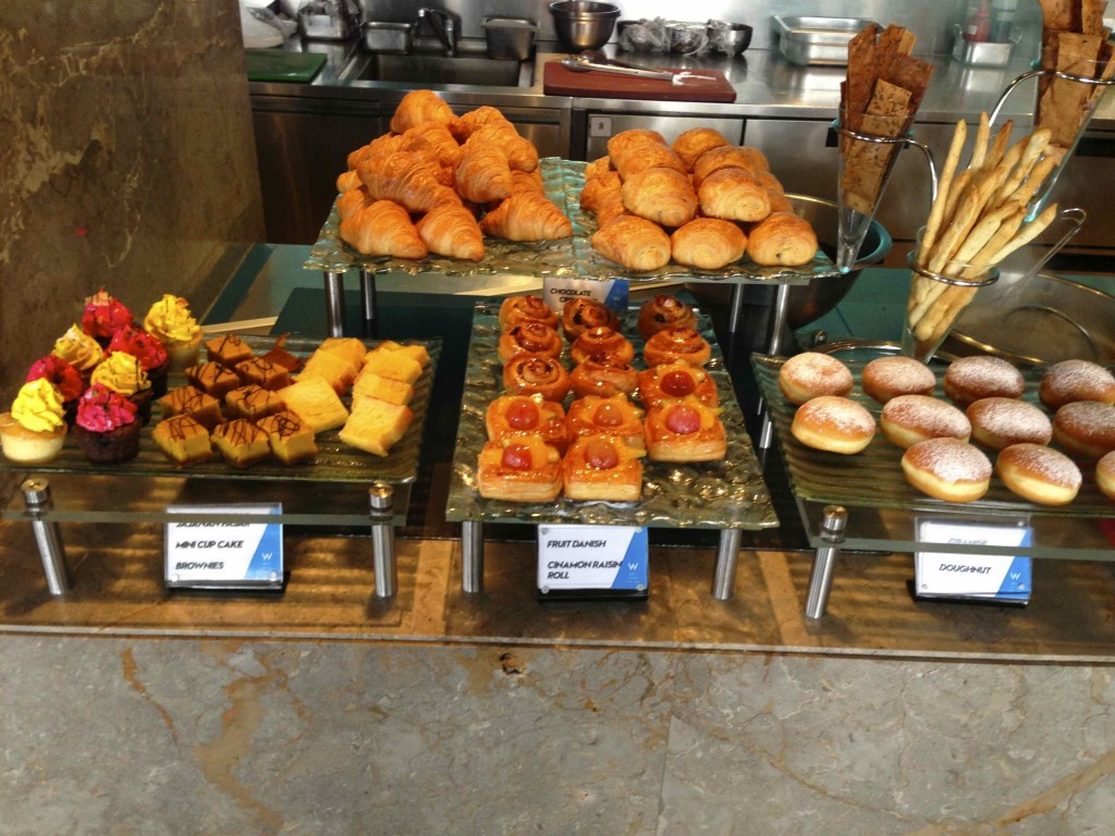 a display of pastries and pastries
