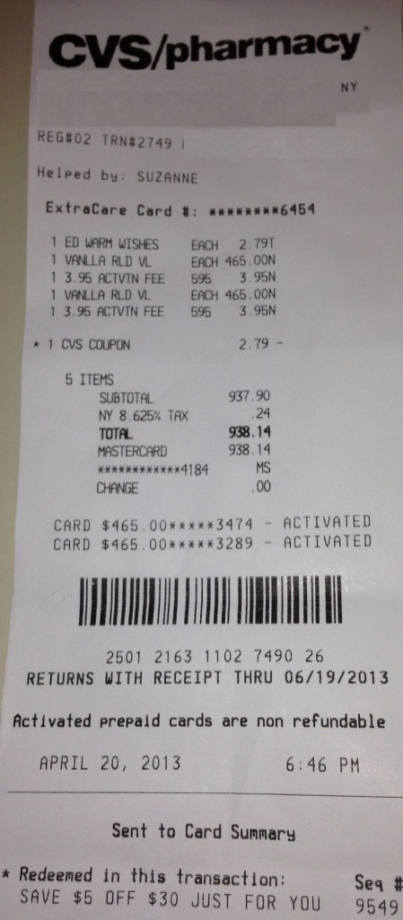 a receipt with a barcode