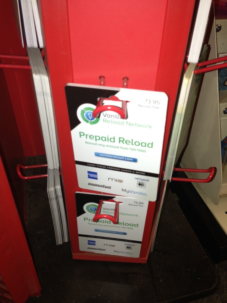 a red box with a white tag on it