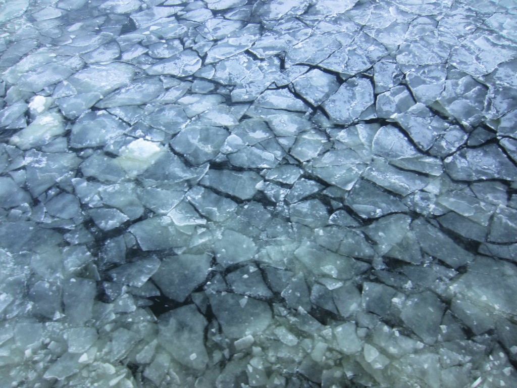 a close up of ice