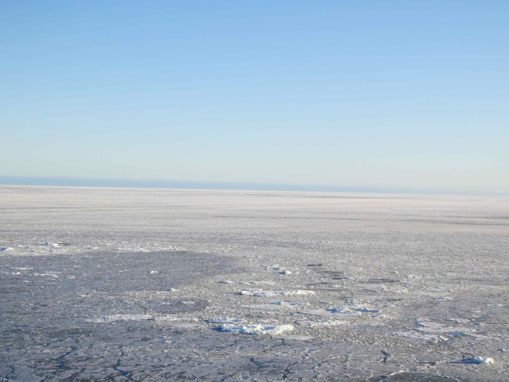 a large flat ice field