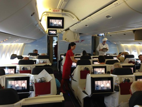 Austrian Airlines Business Class Cabin on B777