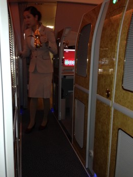 Emirates First Class DXB-MXP Dubai Milan 77734