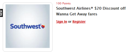 Southwest Airlines My Coke Rewards Certificate