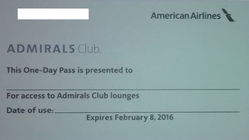 Giveaway: 2 Admirals Club One Day Passes