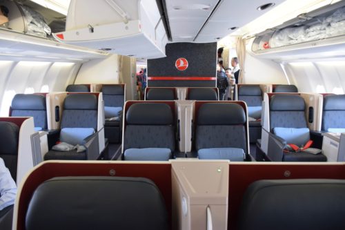 Turkish Airlines Business Class cabin