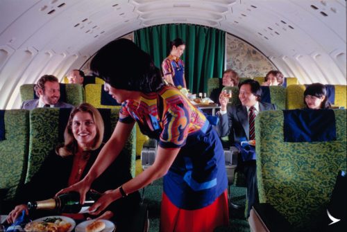 Upper Deck of a Cathay Pacific 747, circa 1980