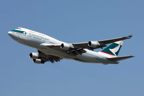 Cathay Pacific 747 takes off by Lasse Fuss, used with permission