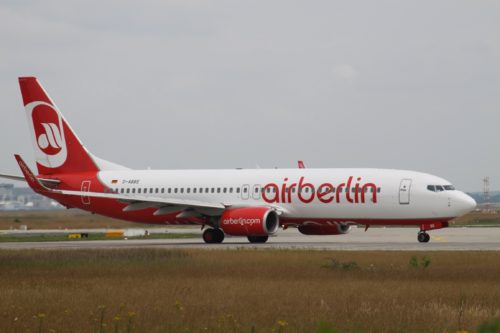 AirBerlin Boeing 737 D-ABBE, currently the Hillary Clinton campaign plane