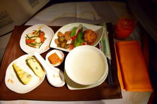 EVA Air Royal Laurel Class - "Chinese Style" Breakfast