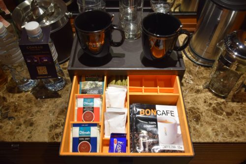 Conrad Bangkok Executive Twin Corner Room - Coffee & Tea Supplies