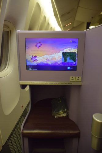 Thai Airways 777 Business Class in-flight entertainment