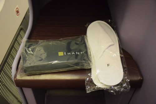 Thai Airways 777 Business Class slippers amenity kit