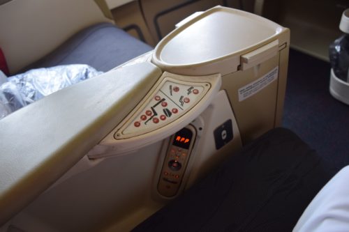 Turkish Airlines "Old" Business Class - Seat Controls