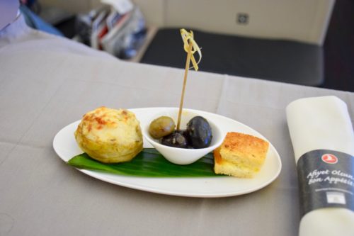 Turkish Airlines Business Class A330 - Canapes