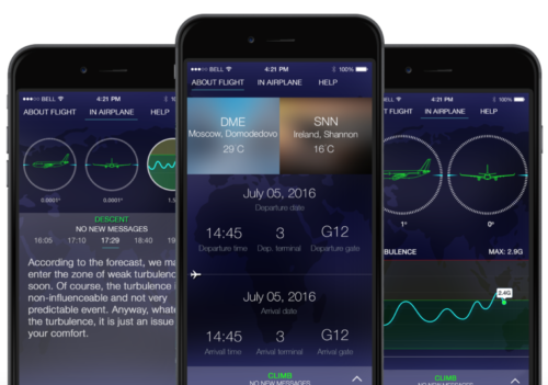 SkyGuru is an app that provides real-time explanation to aircraft movements and unusual sounds