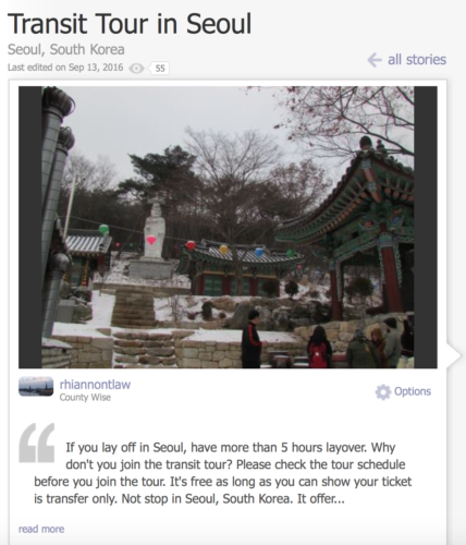 Barclaycard Travel Community Story about Seoul Transit Tour