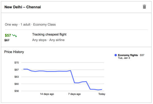 Google Flights can help you track airfares