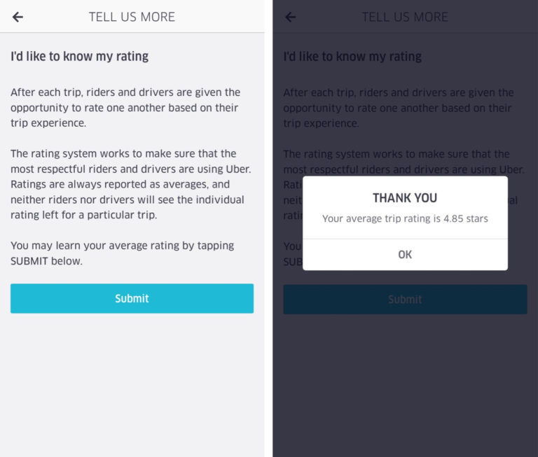 Quick Tip: Quickly Find Out Your Uber Rating • Point Me to the Plane