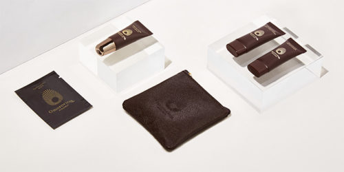 Omorovicza products in Etihad's new First Class amenity kit 