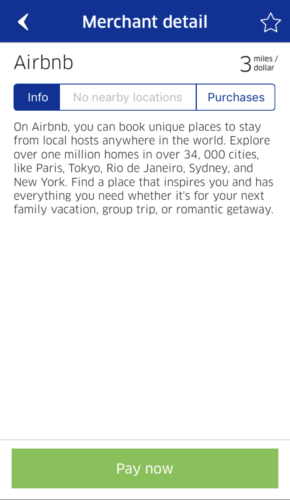Earn 3 United miles per dollar spent on Airbnb