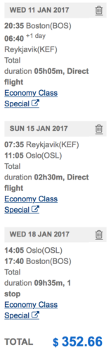 Visit Reykjavik AND Oslo from Boston for ~$350!