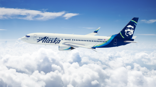 Alaska Airlines aircraft in the new livery