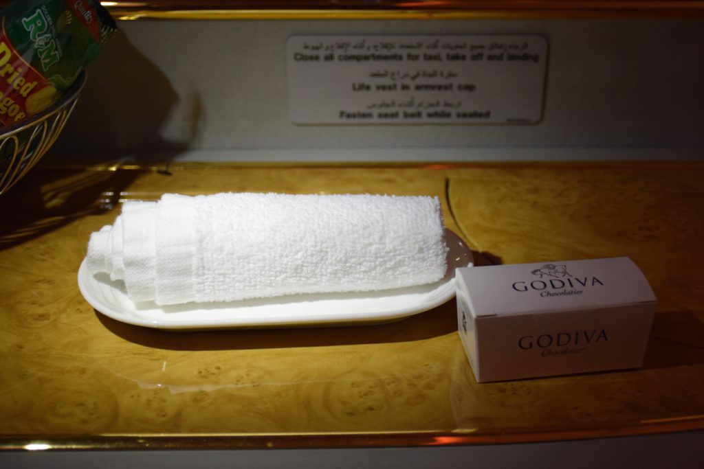 Emirates First Class A380 Chocolate and Towel
