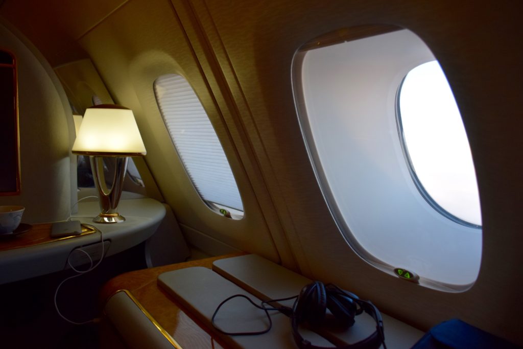 Emirates First Class A380 Windows