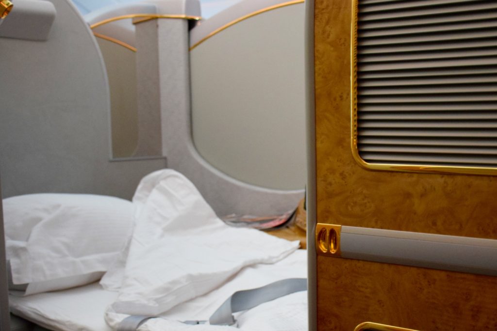 Emirates First Class A380 Bed