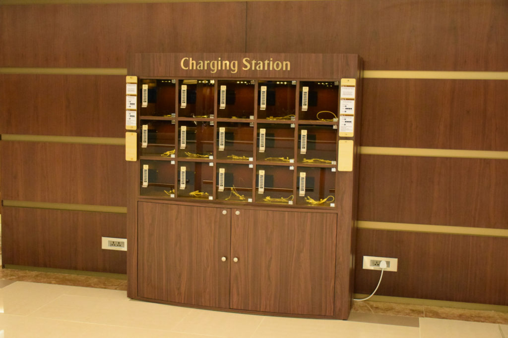 Emirates First Class Lounge Dubai Concourse A - Charging Stations