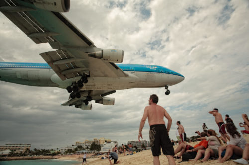 KLM 747 landing in St. Maarten. Photo by Aurimas/Flickr, used with permission.