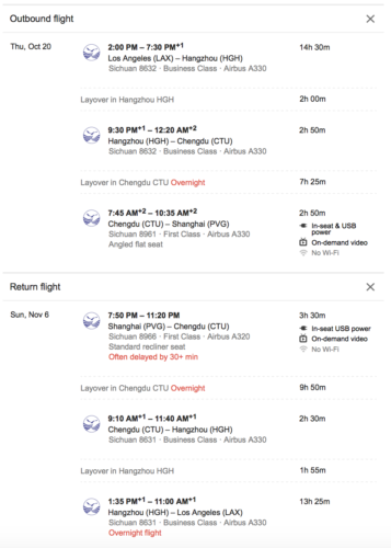 Fly Business Class from Los Angeles to Shanghai for $1367