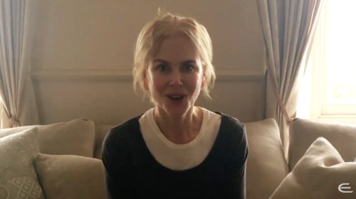 Nicole Kidman taped a congratulatory message to Etihad