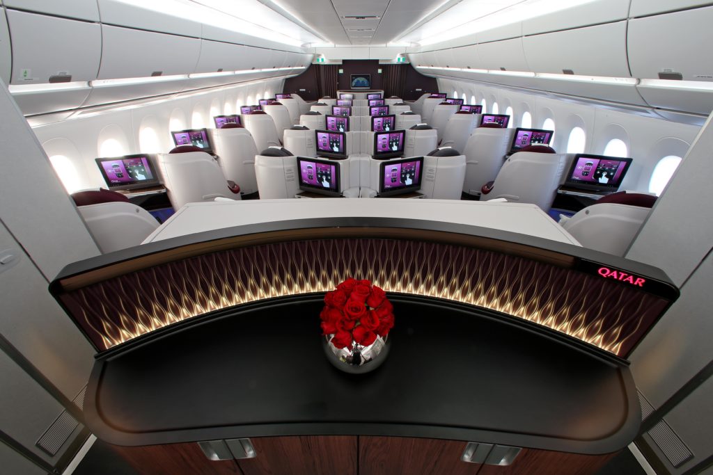 Qatar Airways Business Class A350. Qatar Airways/Flickr