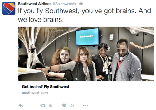 Southwest employees dressed up for Halloween. @SouthwestAir/Twitter