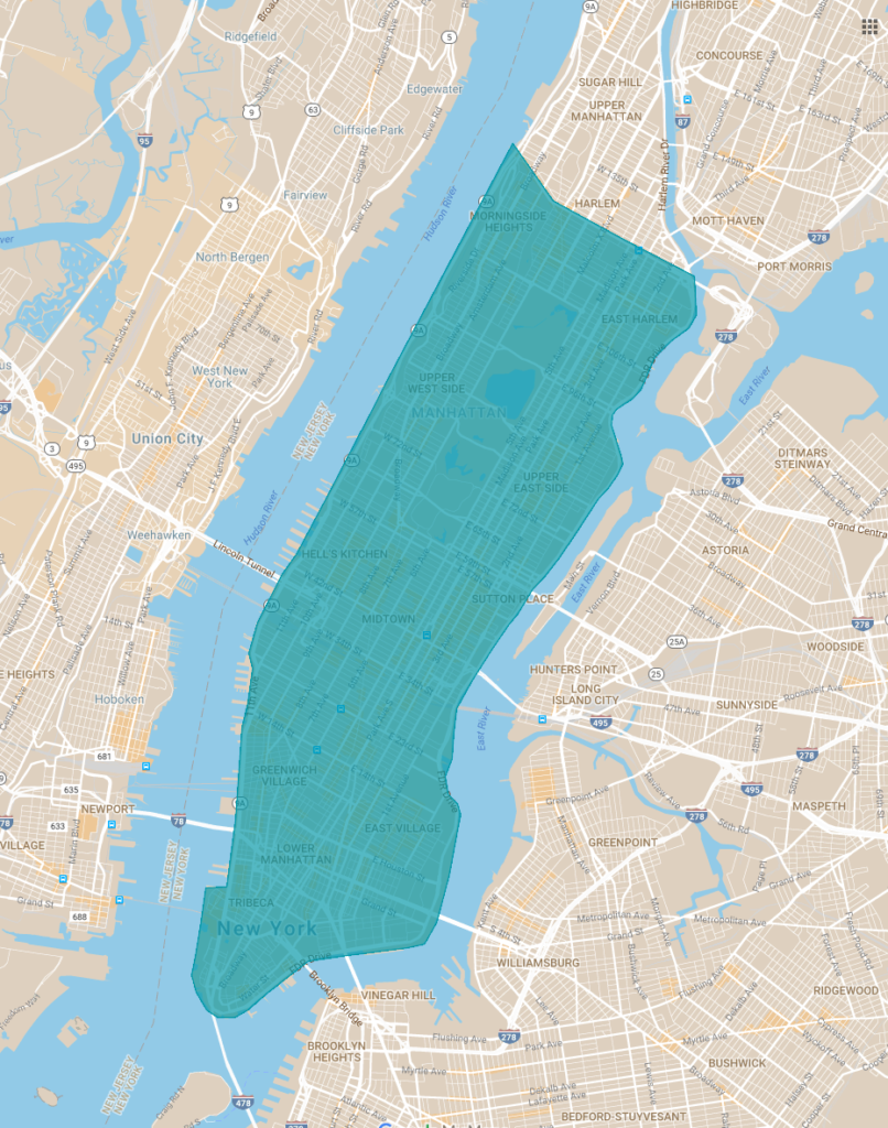 Eligible uberPOOL rides can be requested Monday through Friday, between 6am and 8pm. Trips must begin and end in Manhattan below 125th Street.