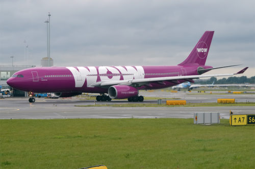 WOW Air A330 aircraft. Photo by Anna Zvereva, used with permission.