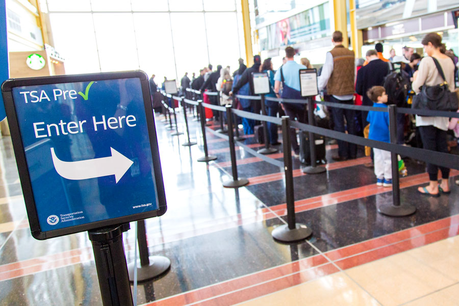 TSA PreCheck line at Ronald Reagan Washignton National Airport (DCA)