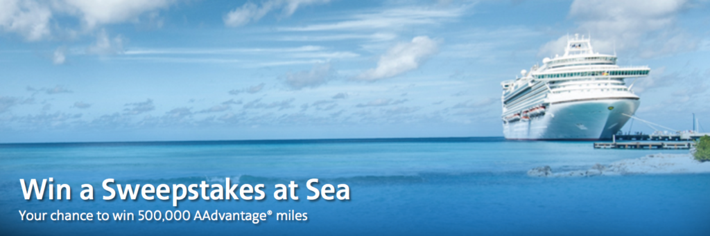 You can win 500,000 AAdvantage miles and a free cruise from this sweepstakes!