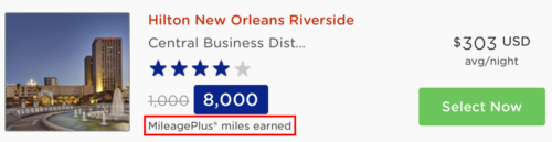 Alternatively, earn 8,000 United MileagePlus miles when you book the Hilton New Orleans Riverside